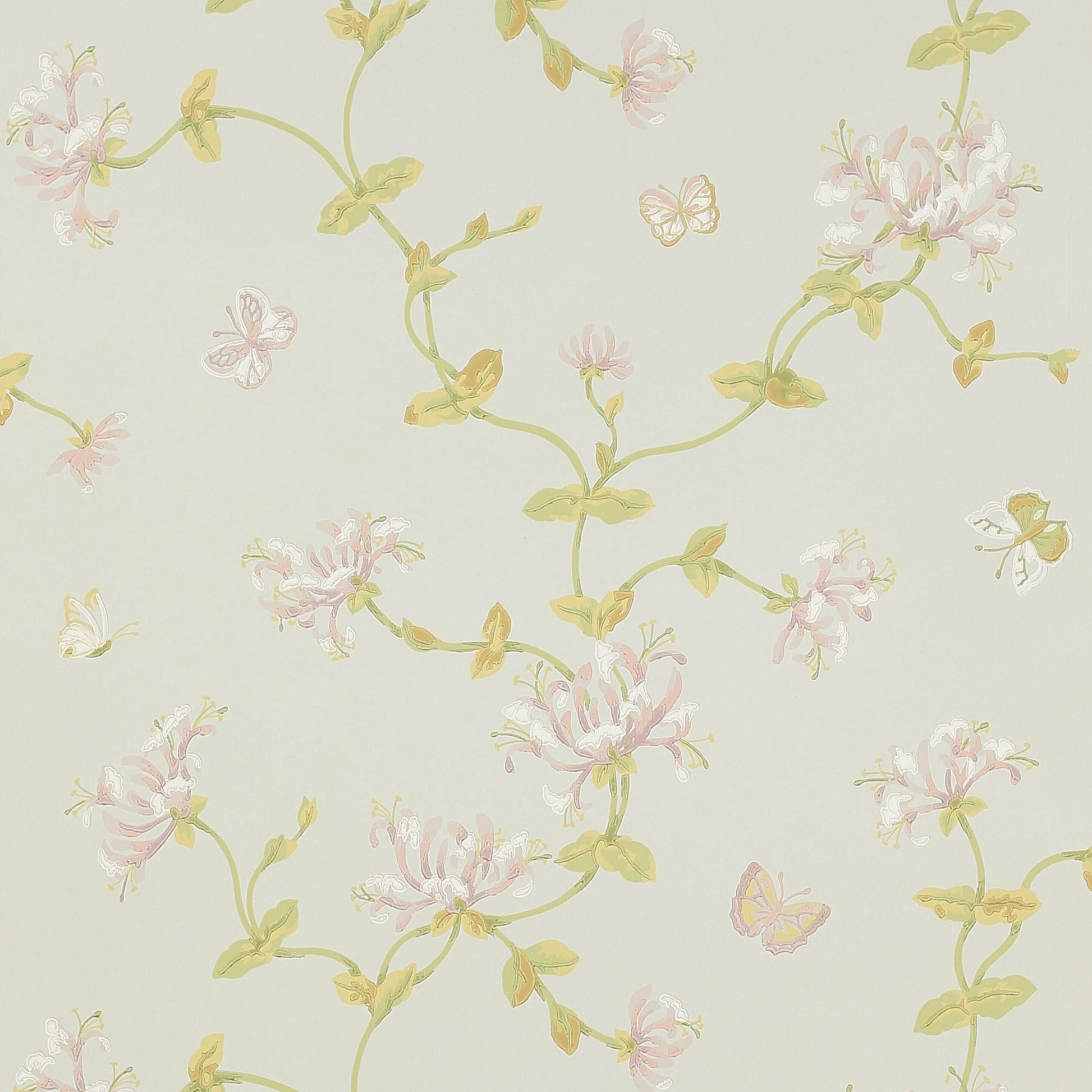 Honeysuckle Garden Wallpaper - Old Blue - Colefax & Fowler - W7002 - 02 - Premier Wallcovering