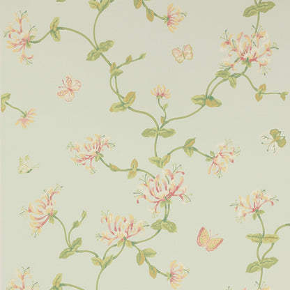 Honeysuckle Garden Wallpaper - Aqua - Colefax & Fowler - W7002 - 01 - Premier Wallcovering