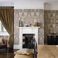 Honeysuckle & Tulip Wallpaper - Charcoal/Gold - Morris & Co - 216827 - Morris Wallpaper