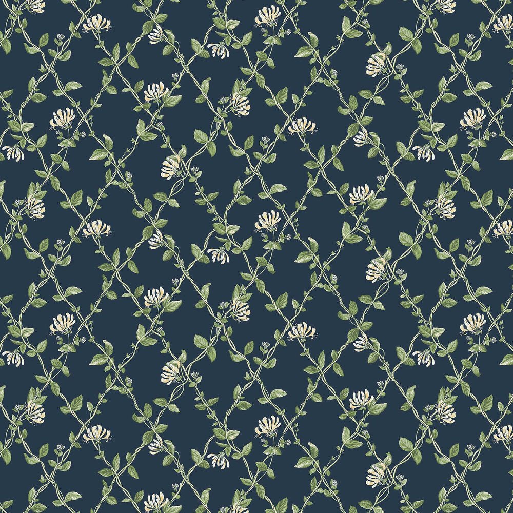 Honeysuckle Wallpaper - Blue - Boråstapeter - 8851 - Premier Wallcovering