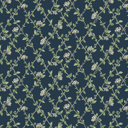 Honeysuckle Wallpaper - Blue - Boråstapeter - 8851 - Premier Wallcovering