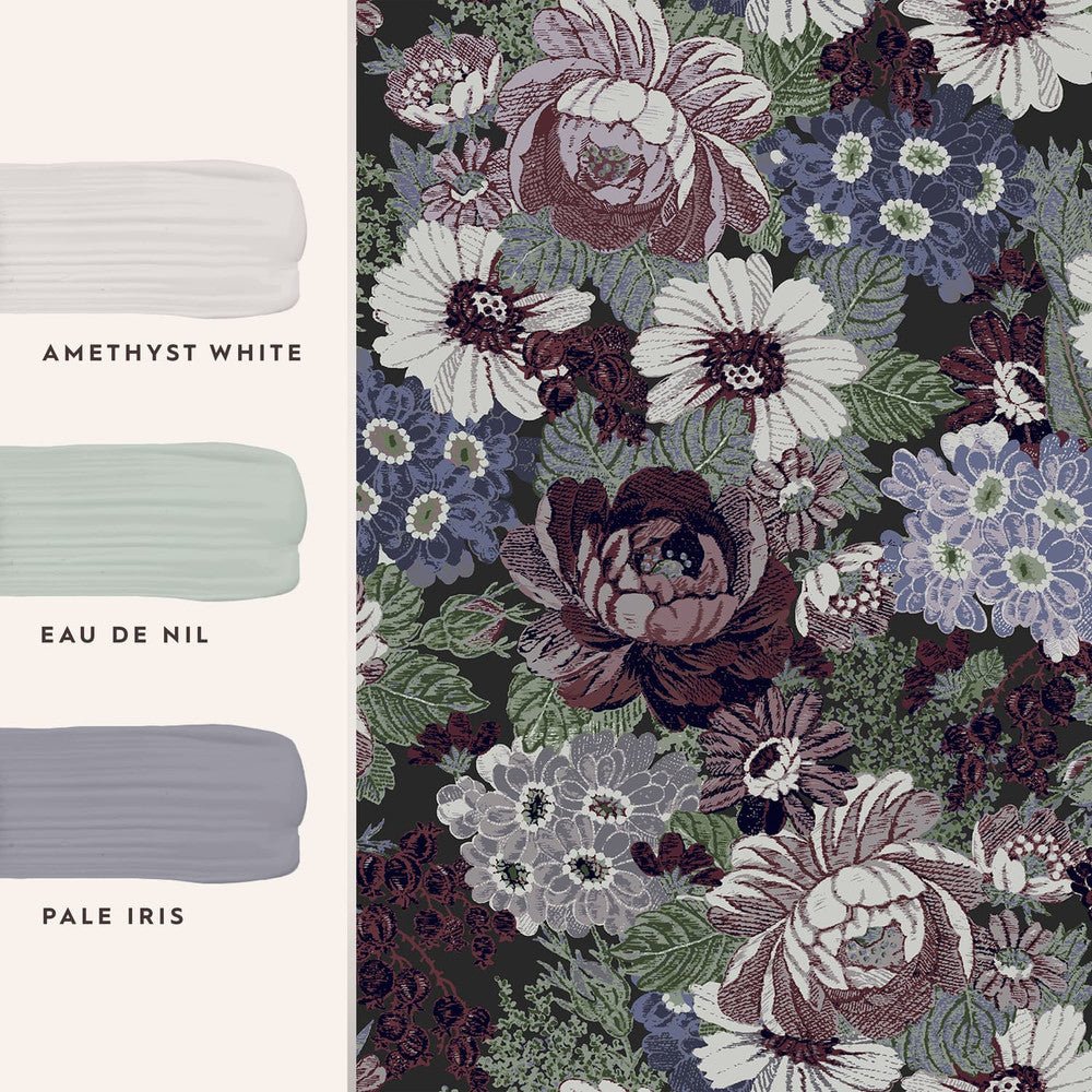 Honnington Peonies Wallpaper - Blackberry Purple - Laura Ashley - 121088 - Premier Wallcovering