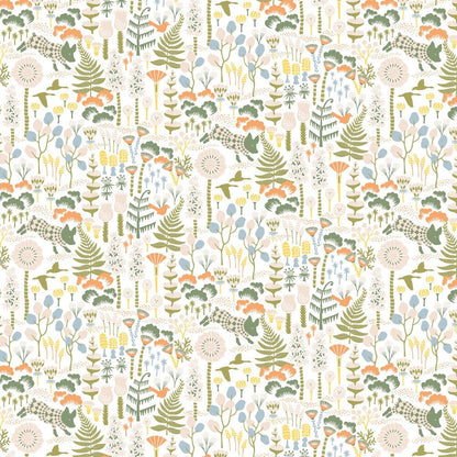 Hoppmosse Wallpaper - White - Boråstapeter - 1450 - Premier Wallcovering