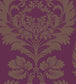 Hovingham Wallpaper - Metallic Gilver on Mulberry - 88/2009 - Cole & Son - Premier Wallcovering
