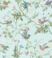 Hummingbirds Wallpaper - Multi, Old Olive on Duck Egg - 100/14069 - Cole & Son - Premier Wallcovering