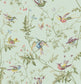 Hummingbirds Wallpaper - Multi, Old Olive on Duck Egg Mica - 124/1007 - Cole & Son - Premier Wallcovering