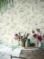 Hummingbirds Wallpaper - Blush, Sage, & Mulberry on Cream - 124/1001 - Cole & Son - Premier Wallcovering