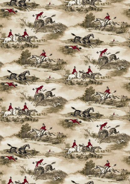Lewis & Wood - Hunting Scenes - Beige - Premier Wallcovering