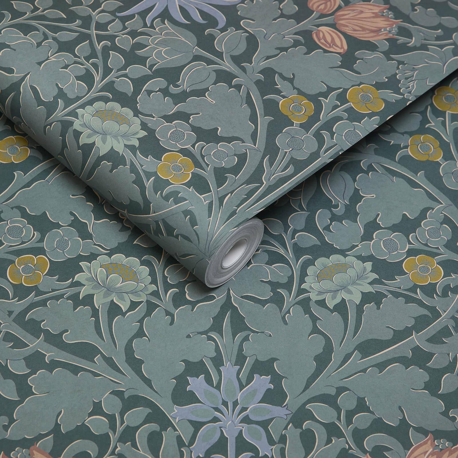 1-WA-HYA-DI-EUP-XXX - Hyacinth Novellus Wallpaper - Euphorbia - House of Hackney