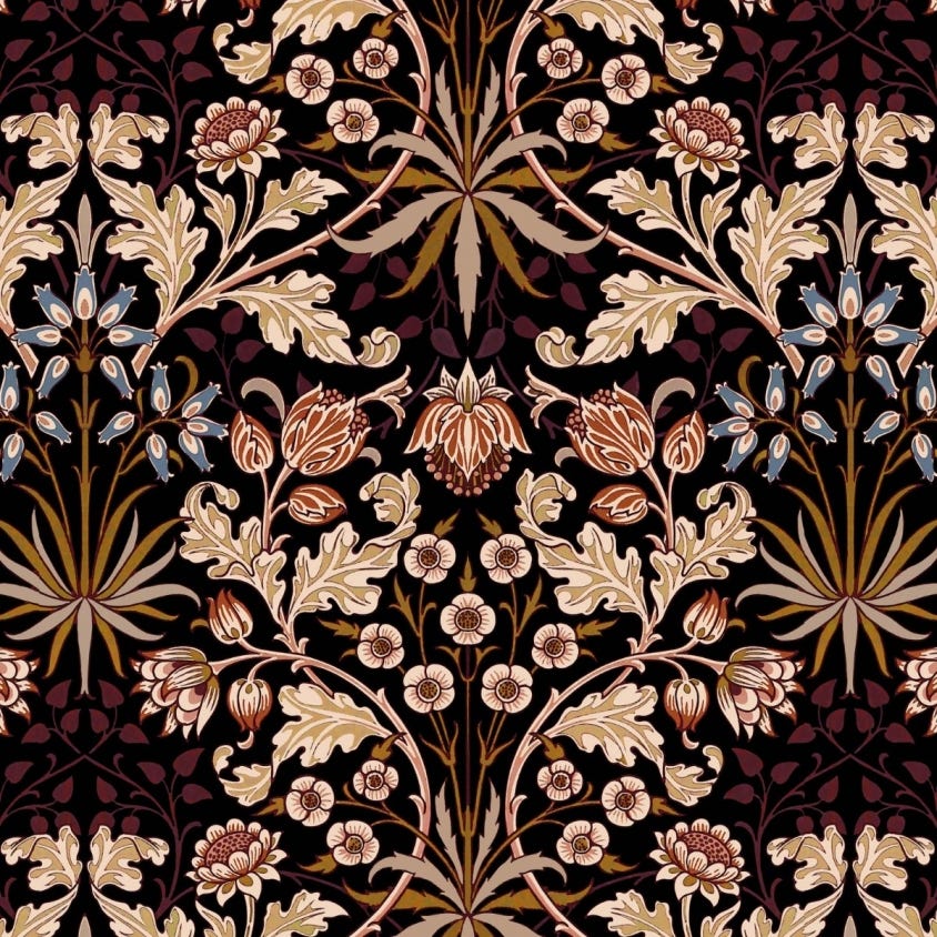 Hyacinth Wallpaper - Black - House of Hackney - 1-WA-HYA-DI-BLK-XXX
