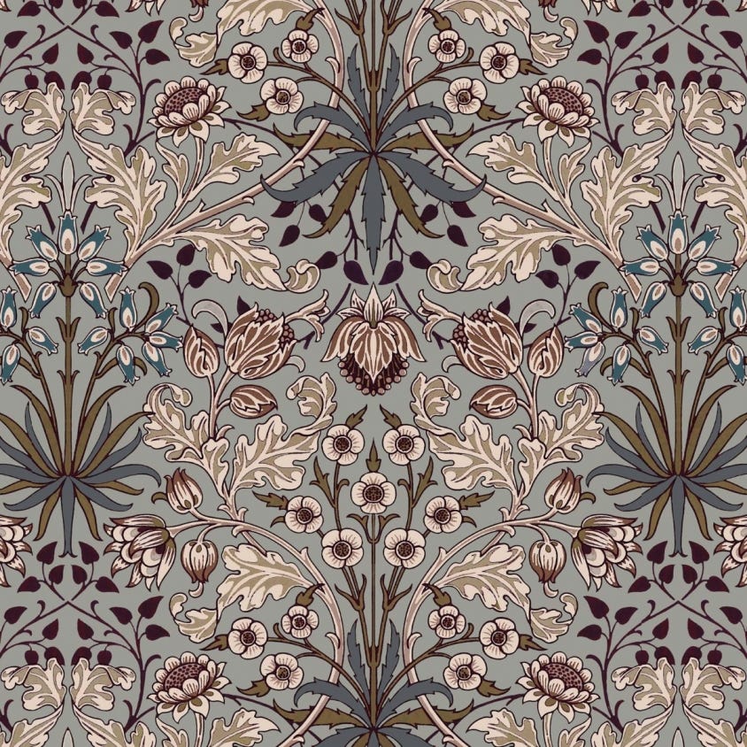 Hyacinth Wallpaper - Dove-Grey - House of Hackney - 1-WA-HYA-DI-GRY-XXX