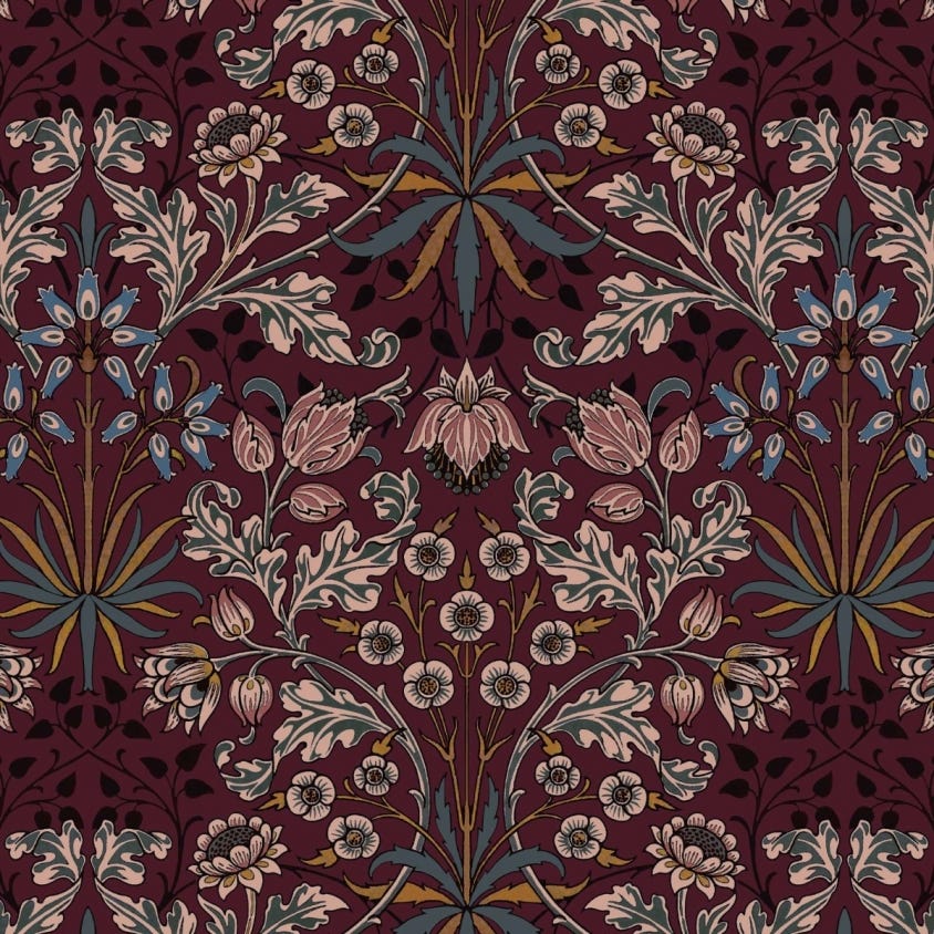 Hyacinth Wallpaper - Mulberry - House of Hackney - 1-WA-HYA-DI-MUL-XXX