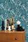 Hygge Hope Wallpaper - Teal Blue - Caselio - 100596120