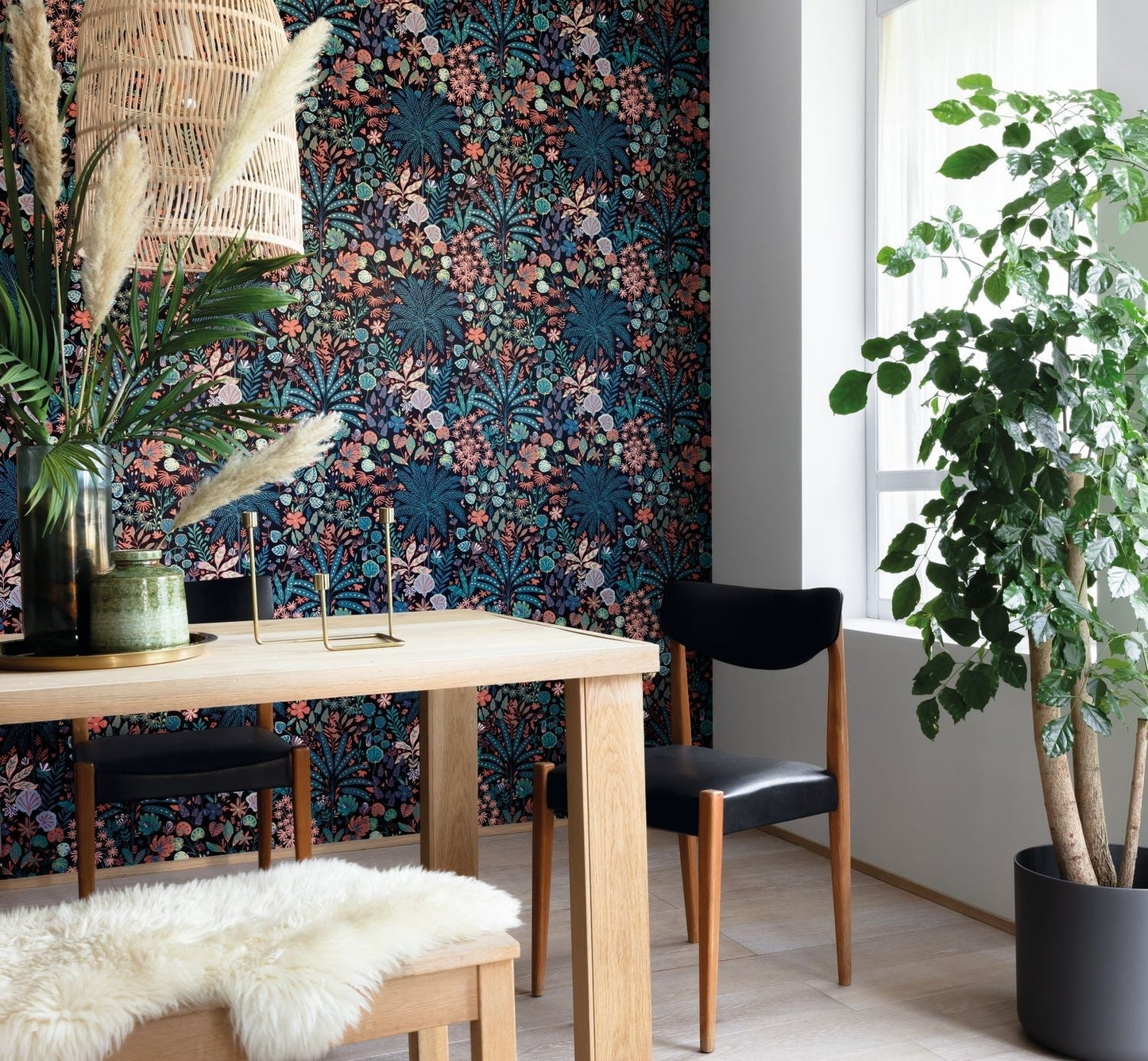 Hygge Hope Wallpaper - Multico/ Noir - Caselio - 100599922