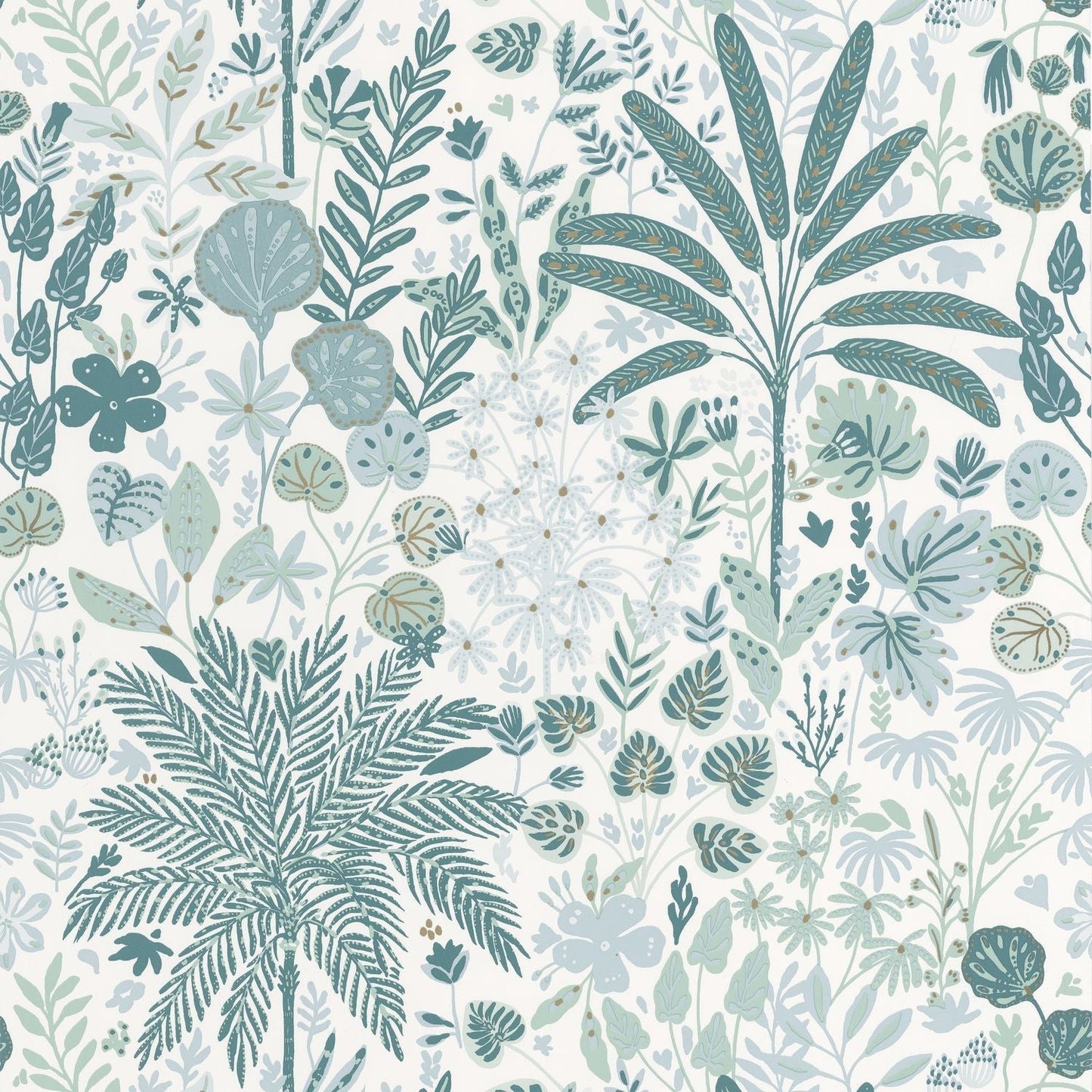 Hygge Hope Wallpaper - Vert D'eau/ Blanc - Caselio - 100597128