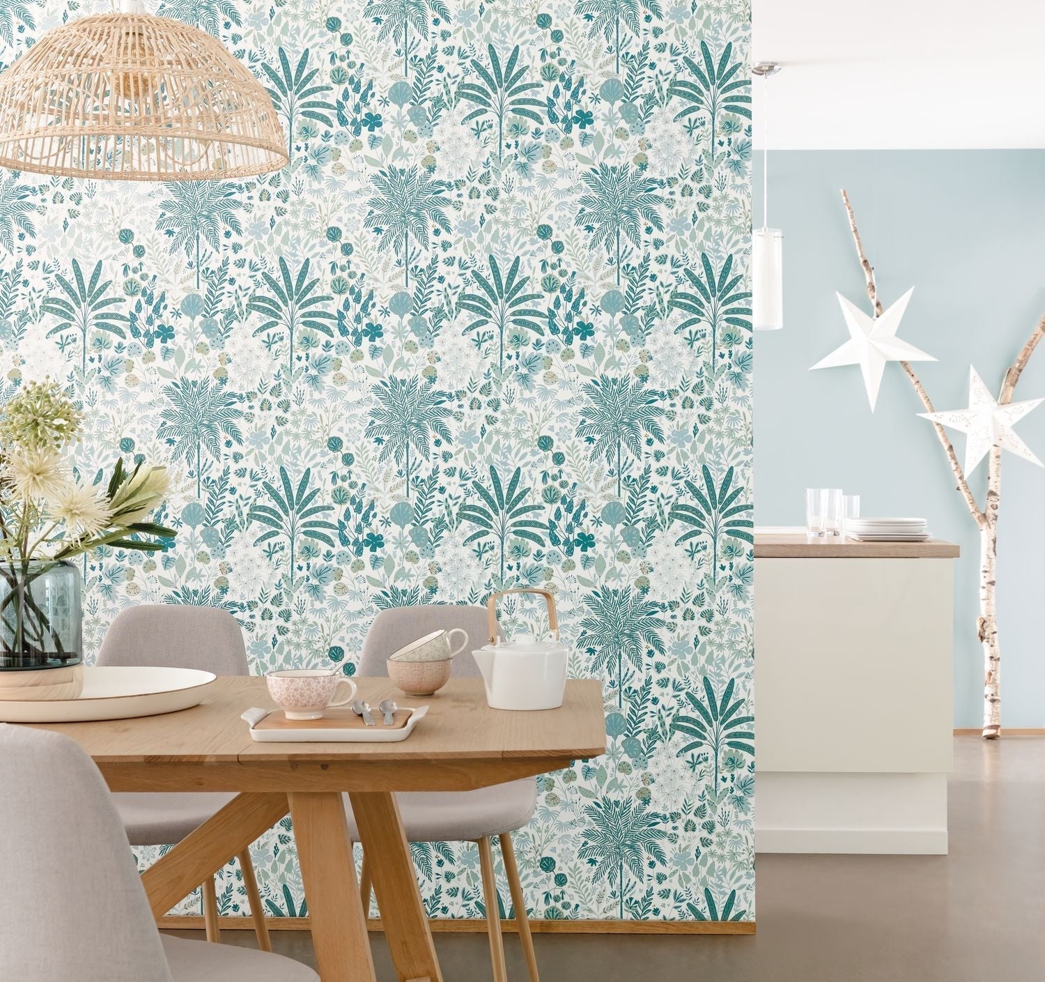 Hygge Uni Wallpaper - Bleu - Caselio - 100607111