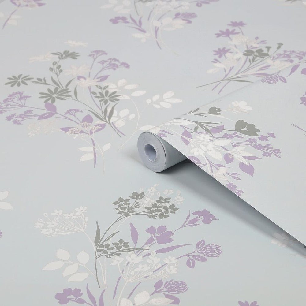 Igerna Wallpaper - Pale Duck Egg Blue - Laura Ashley - 119857 - Premier Wallcovering