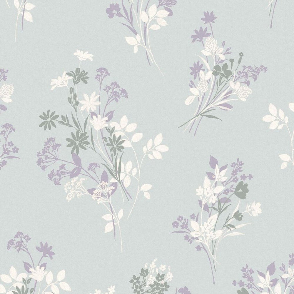 Igerna Wallpaper - Pale Duck Egg Blue - Laura Ashley - 119857 - Premier Wallcovering