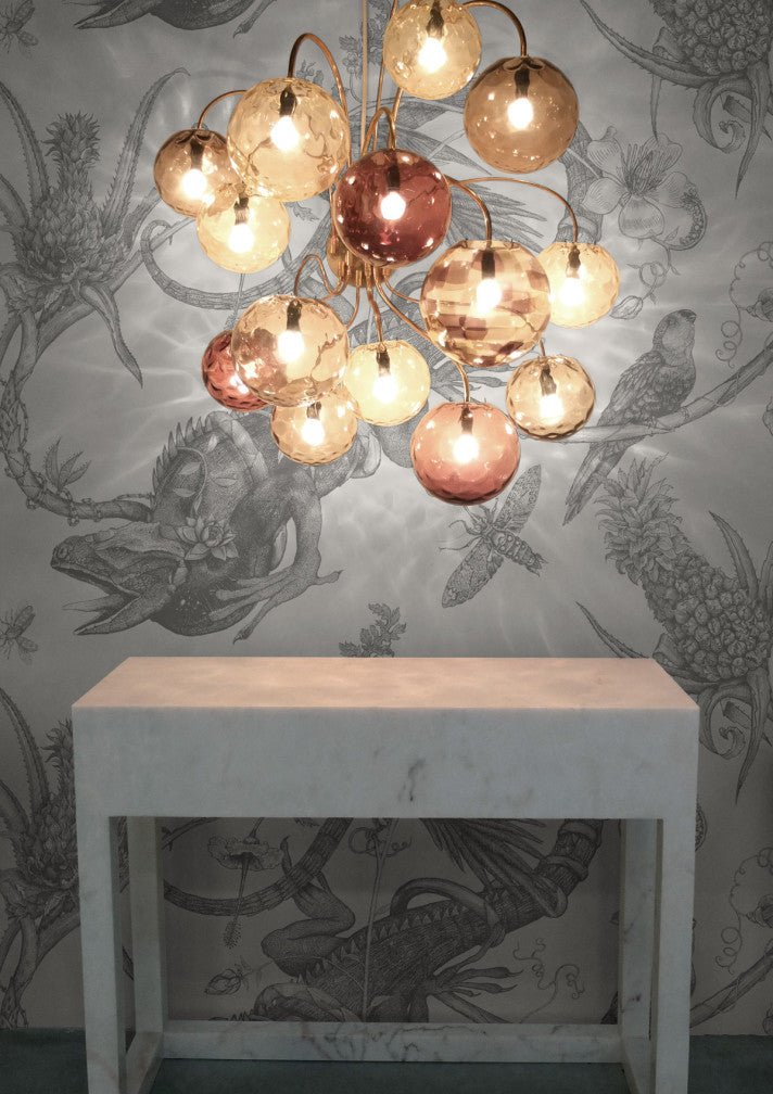 Iguana Superwide Wallpaper - Grey on Ivory - Timorous Beasties - SWP/IGU/IVY/03 - Premier Wallcovering