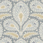Ikat Clover Wallpaper - Blue and Yellow - Josephine Munsey - JMW-103441 - Premier Wallcovering