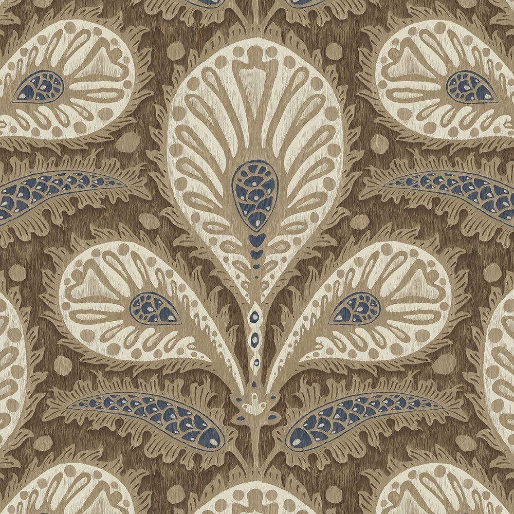 Ikat Clover Wallpaper - Brown - Josephine Munsey - JMW-103421 - Premier Wallcovering