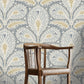 Ikat Clover Wallpaper - Blue and Yellow - Josephine Munsey - JMW-103441 - Premier Wallcovering