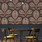 Ikat Clover Wallpaper - Red and Ink - Josephine Munsey - JMW-103401 - Premier Wallcovering
