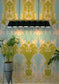 Ikat Damask Wallpaper Panels - Blues and Greens - Timorous Beasties - ROR/IKAT/MICA/02 - Premier Wallcovering