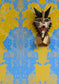 Ikat Damask Wallpaper Panels - Blues and Golds - Timorous Beasties - ROR/IKAT/MICA/05 - Premier Wallcovering