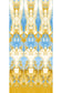 Ikat Damask Wallpaper Panels - Blues, Gold and White - Timorous Beasties - ROR/IKAT/MICA/04 - Premier Wallcovering