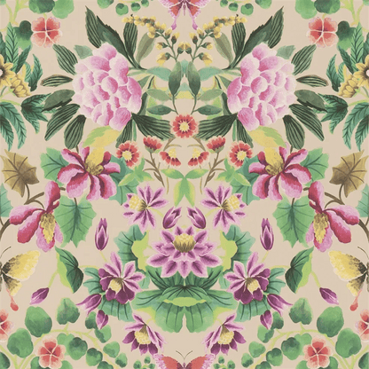 Ikebana Damask Wallpaper - Fuchsia - PDG1156/01 - Designers Guild