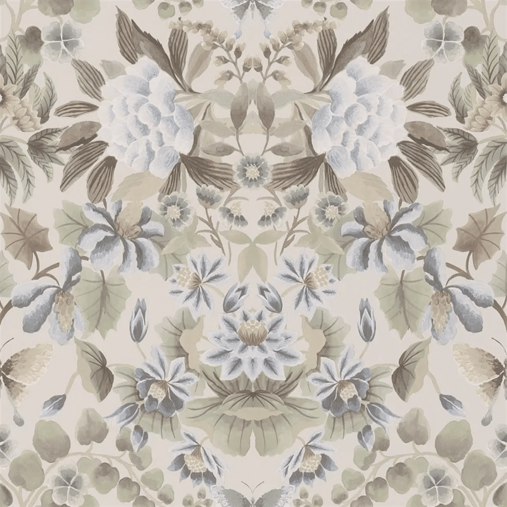 Ikebana Damask Wallpaper - Eau de Nil - PDG1156/02 - Designers Guild