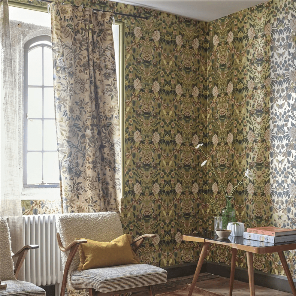 Ikebana Damask Wallpaper - Gold - PDG1156/06 - Designers Guild