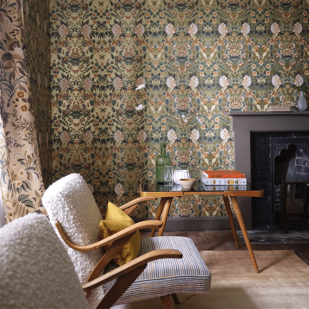 Ikebana Damask Wallpaper - Gold - PDG1156/06 - Designers Guild