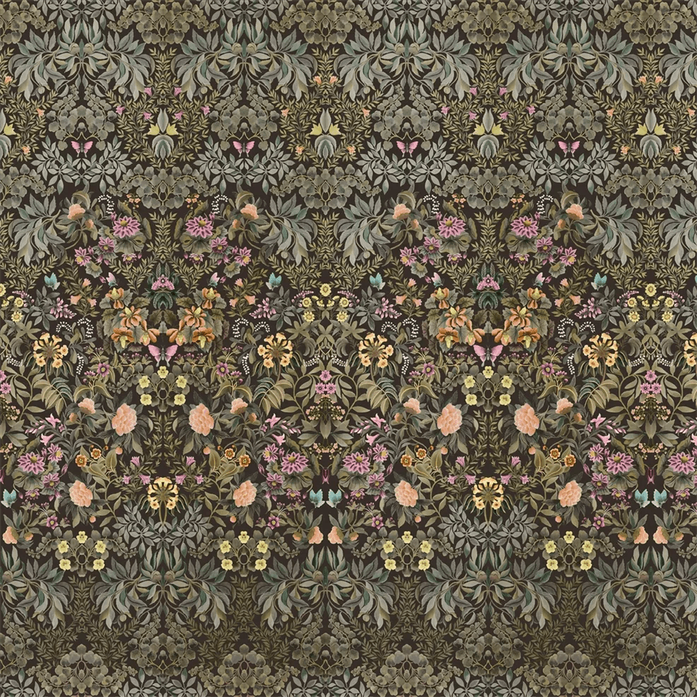 Ikebana Grande Wallpaper - Chocolate - PDG1162/02 - Designers Guild