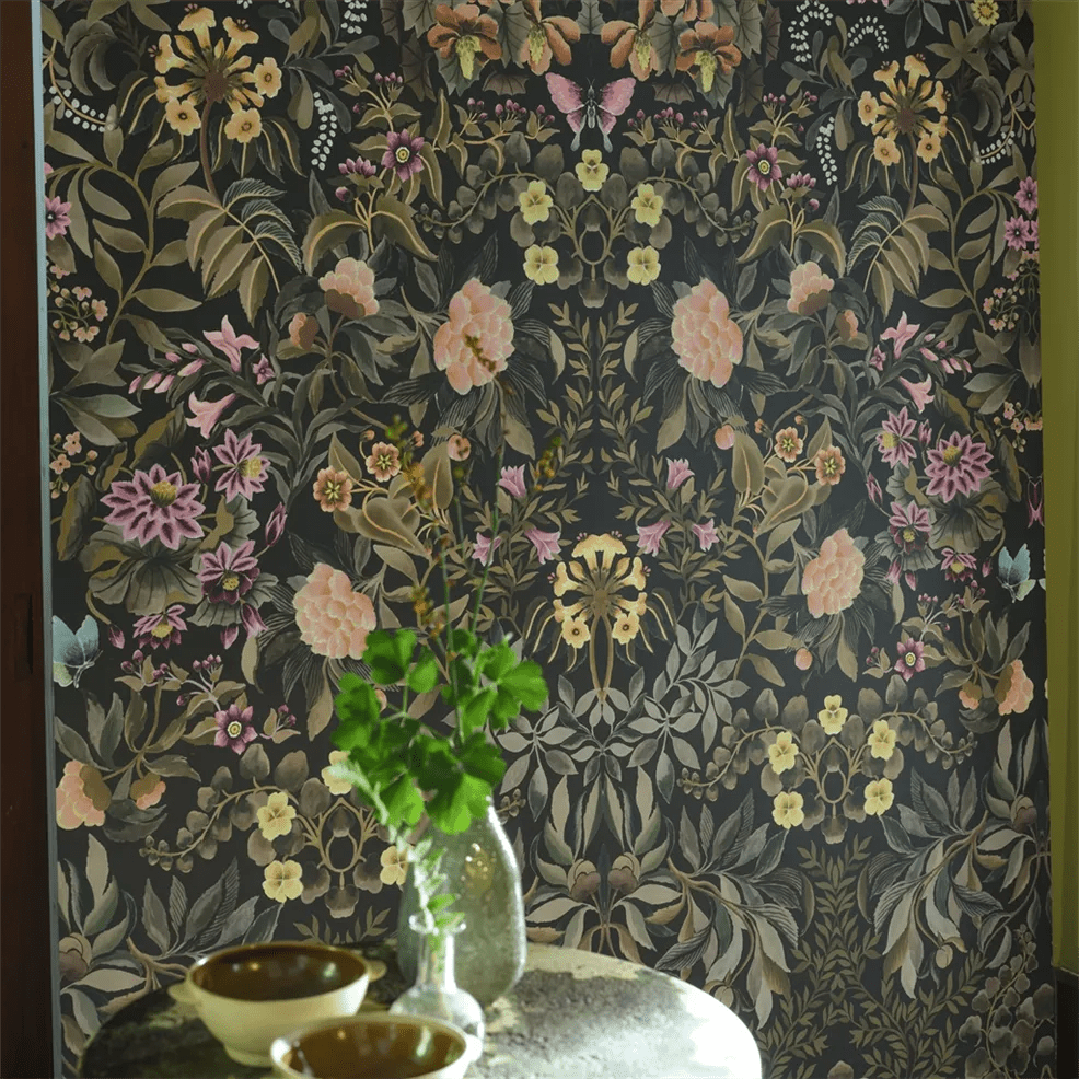 Ikebana Grande Wallpaper - Chocolate - PDG1162/02 - Designers Guild