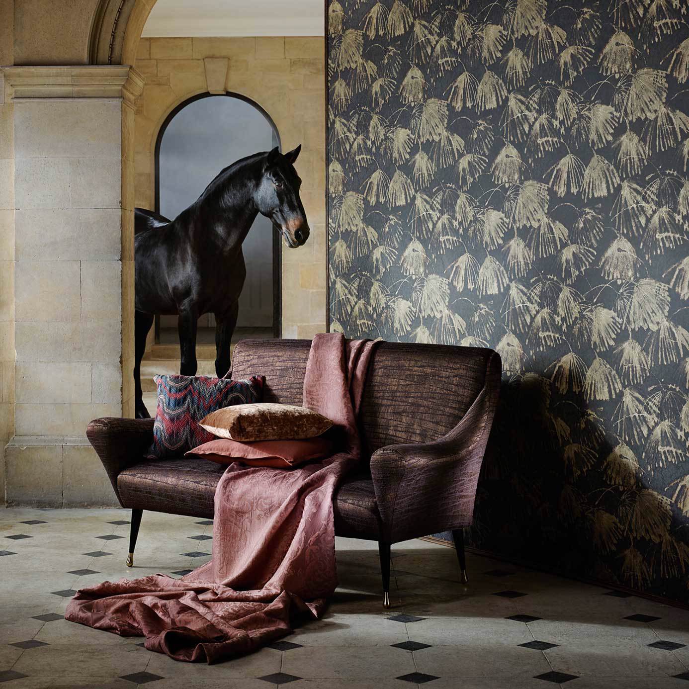 Iliad Wallpaper - Burnished - Zoffany - ZKEM312636 - Morris Wallpaper