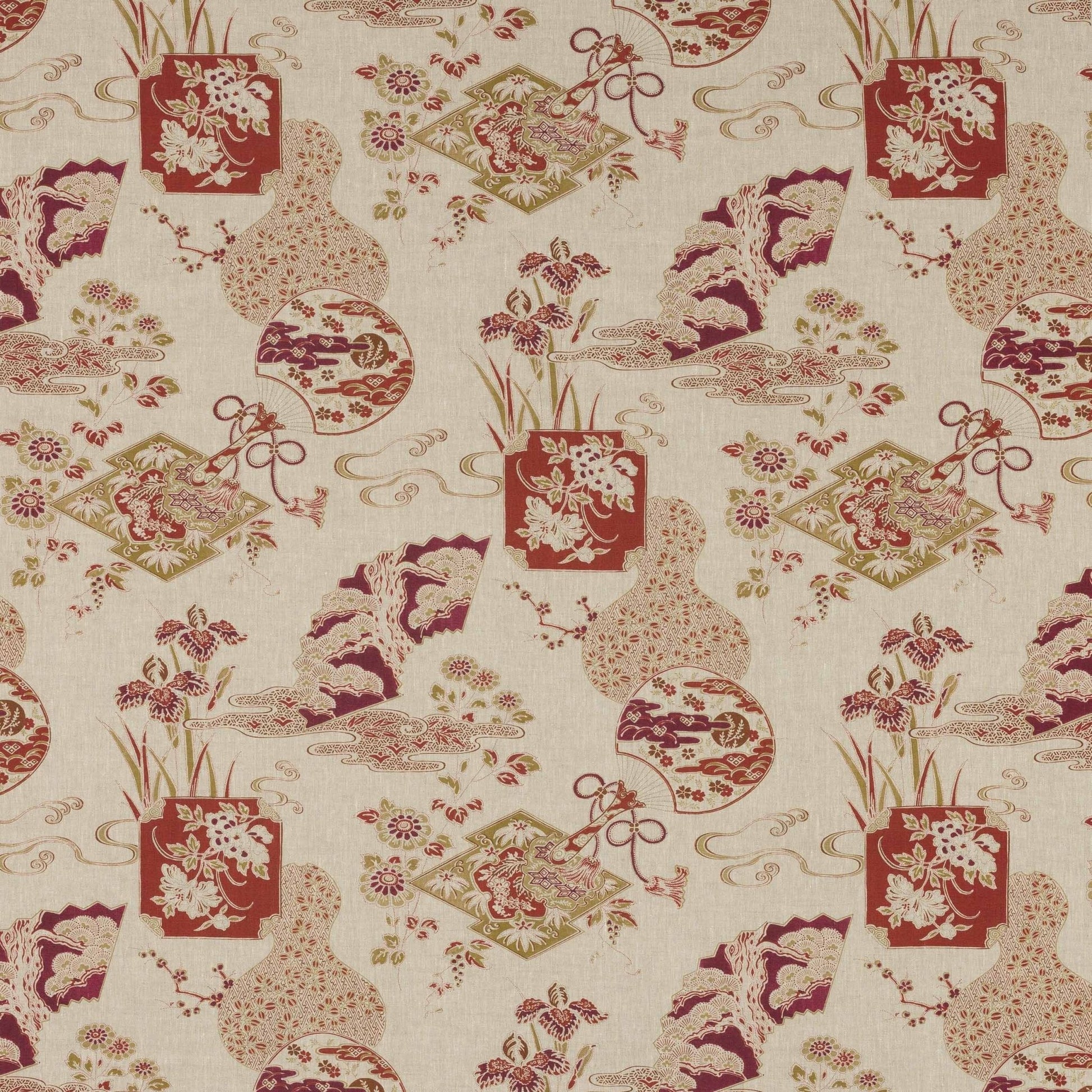 Imari Fabric - Terracotta - Manuel Canovas - M4116-02 - Premier Wallcovering
