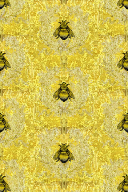 Imperial Apiary Wallpaper - Yellow - Timorous Beasties - TB/IMA/MICA/01 - Premier Wallcovering