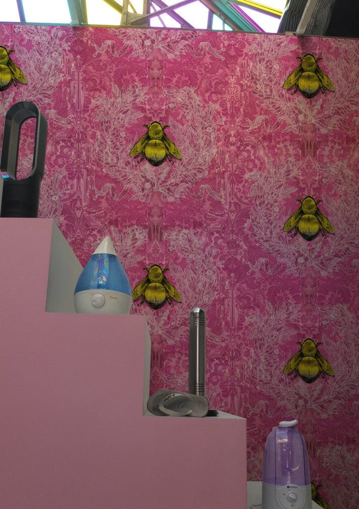 Imperial Apiary Wallpaper - Pink - Timorous Beasties - TB/IMA/MICA/04 - Premier Wallcovering