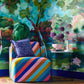 In The Woods Wallpaper - Sky/Emerald/Carnelian - HSRW113068 - Harlequin 