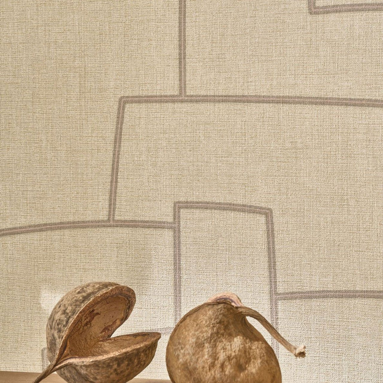 Inca Matera Wallpaper - Beige Lin - Casadeco - 201121404 - Premier Wallcovering