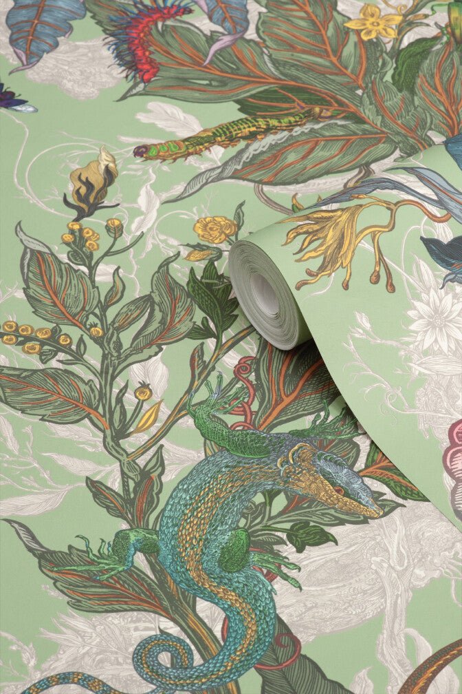 Indie Jungle Wallpaper - Lacewing - Timorous Beasties - JNGL/IJNGL/TXMT/04 - Premier Wallcovering