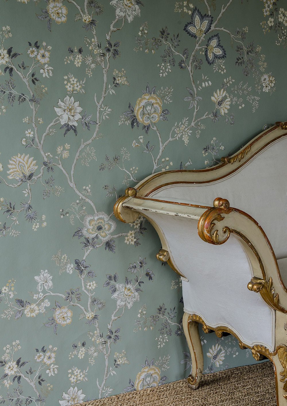 Indienne Wallpaper - Green Glaze - Lewis & Wood - Premier Wallcovering