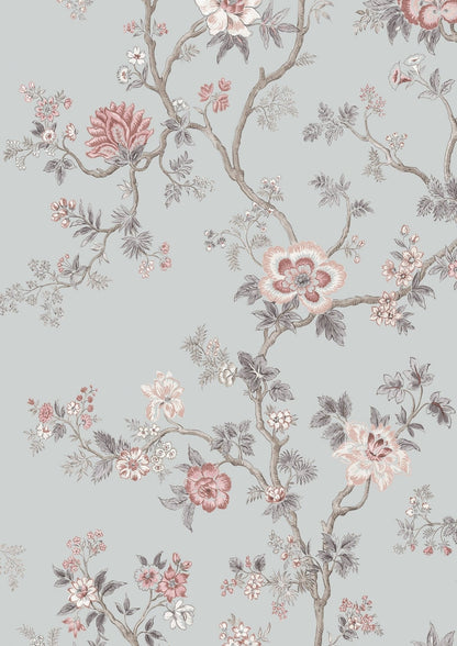 Indienne Wallpaper - China Blue - Lewis & Wood - Premier Wallcovering