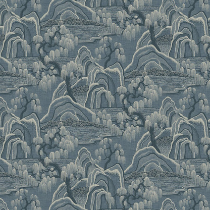 Indigo Garden Wallpaper - Blue and Beige - Boråstapeter - 3133 - Premier Wallcovering