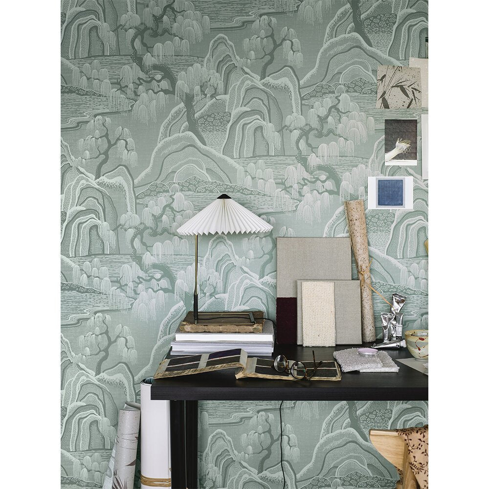 Indigo Garden Wallpaper - Grey - Green - Boråstapeter - 3131 - Premier Wallcovering