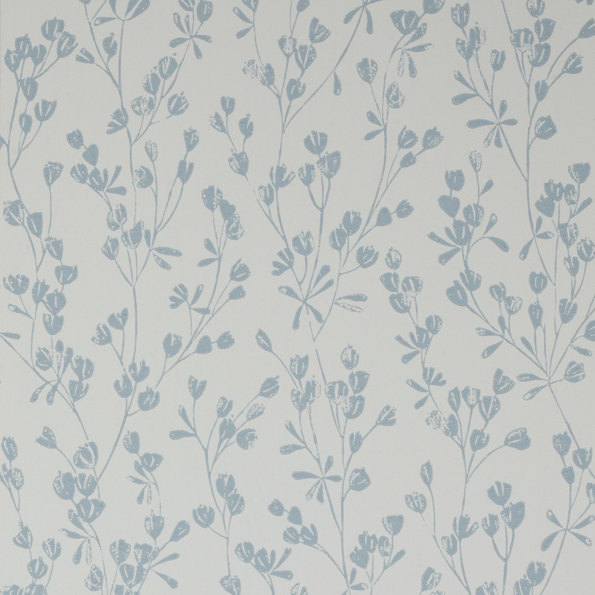 Ines Wallpaper - Cream/Blue - J178W - 04 - Jane Churchill