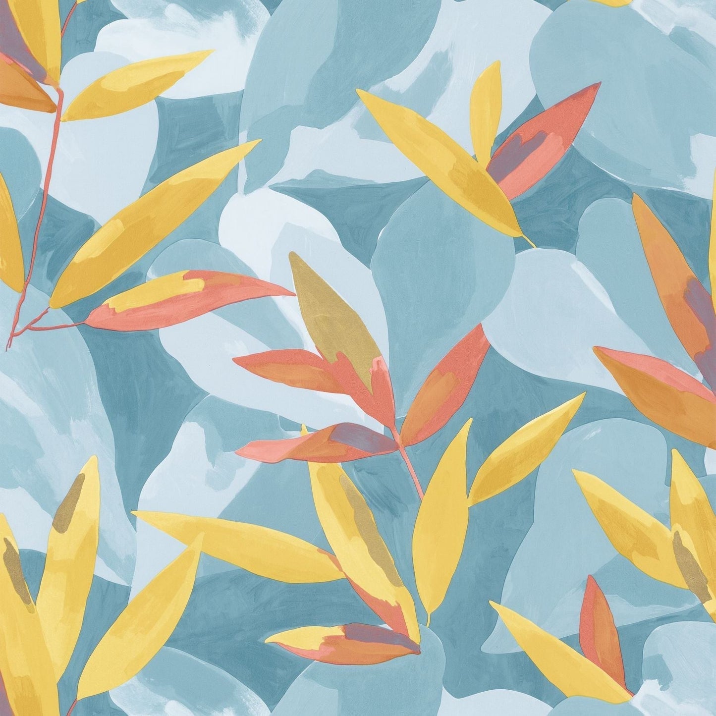 Influence Wallpaper - Bleu/ Jaune - Caselio - 102156017