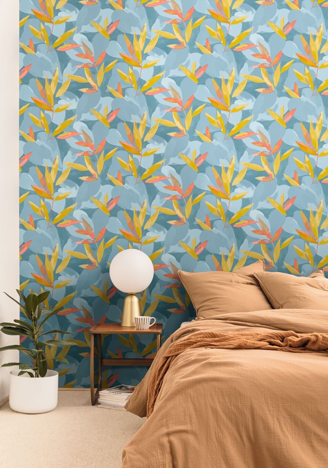 Influence Wallpaper - Bleu/ Jaune - Caselio - 102156017